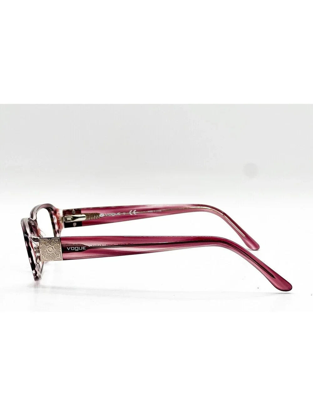 Vogue VO 5129 2497 Purple Striped Horn Silver Authentic Eyeglass Frames 51-15